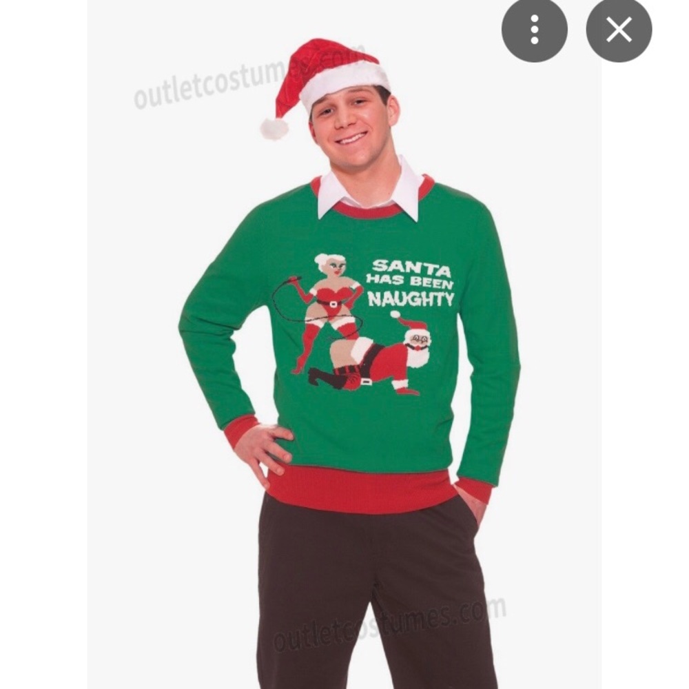Santa Has Been Naughty Ugly Christmas Sweater Size Medium